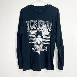 Ice Cube Long Sleeve T Shirt Rap Hip Hop Unisex Size Medium Black NWT